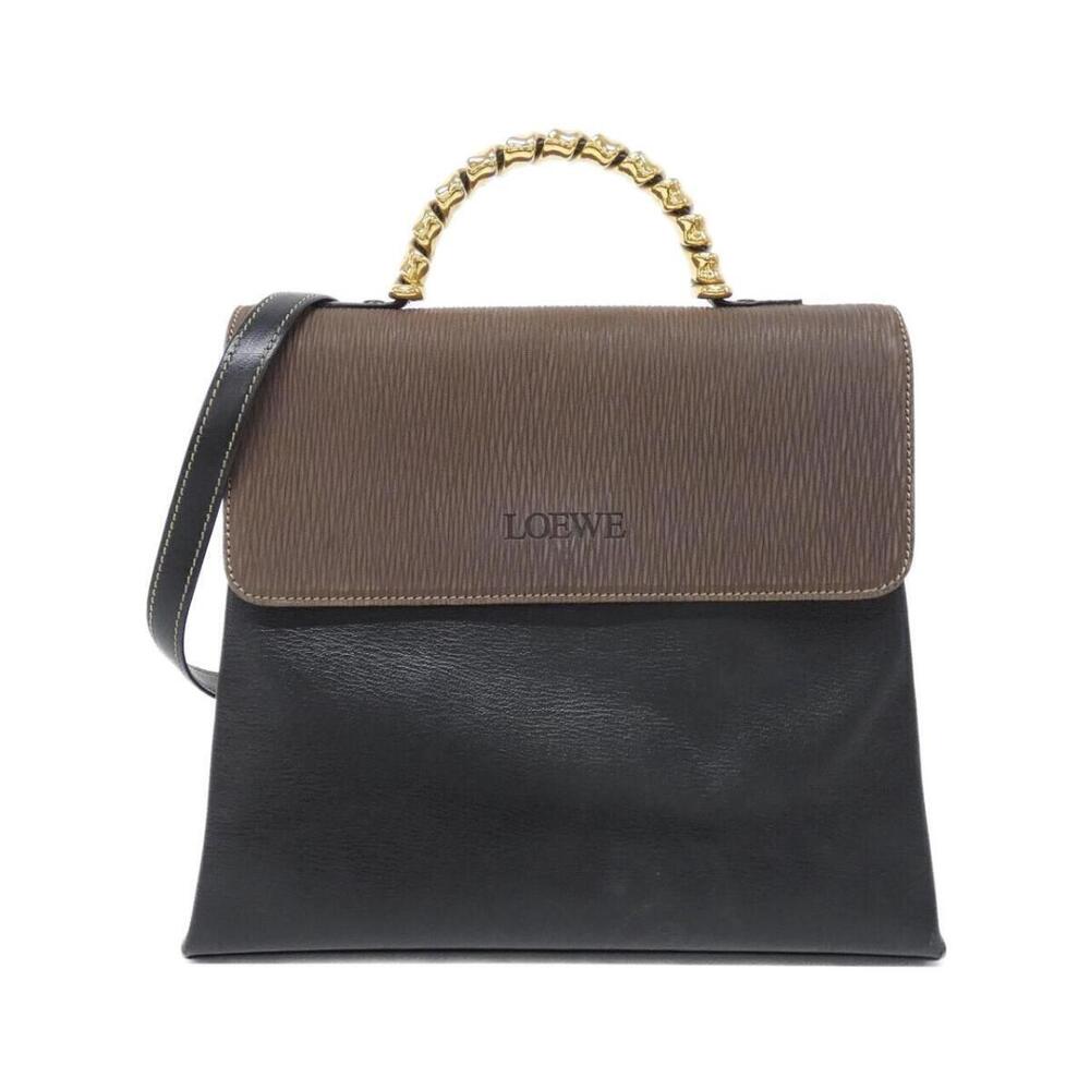 Loewe Velazquez 2way handbag twisted goldtone top handle